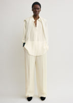 Classic crepe shirt milk