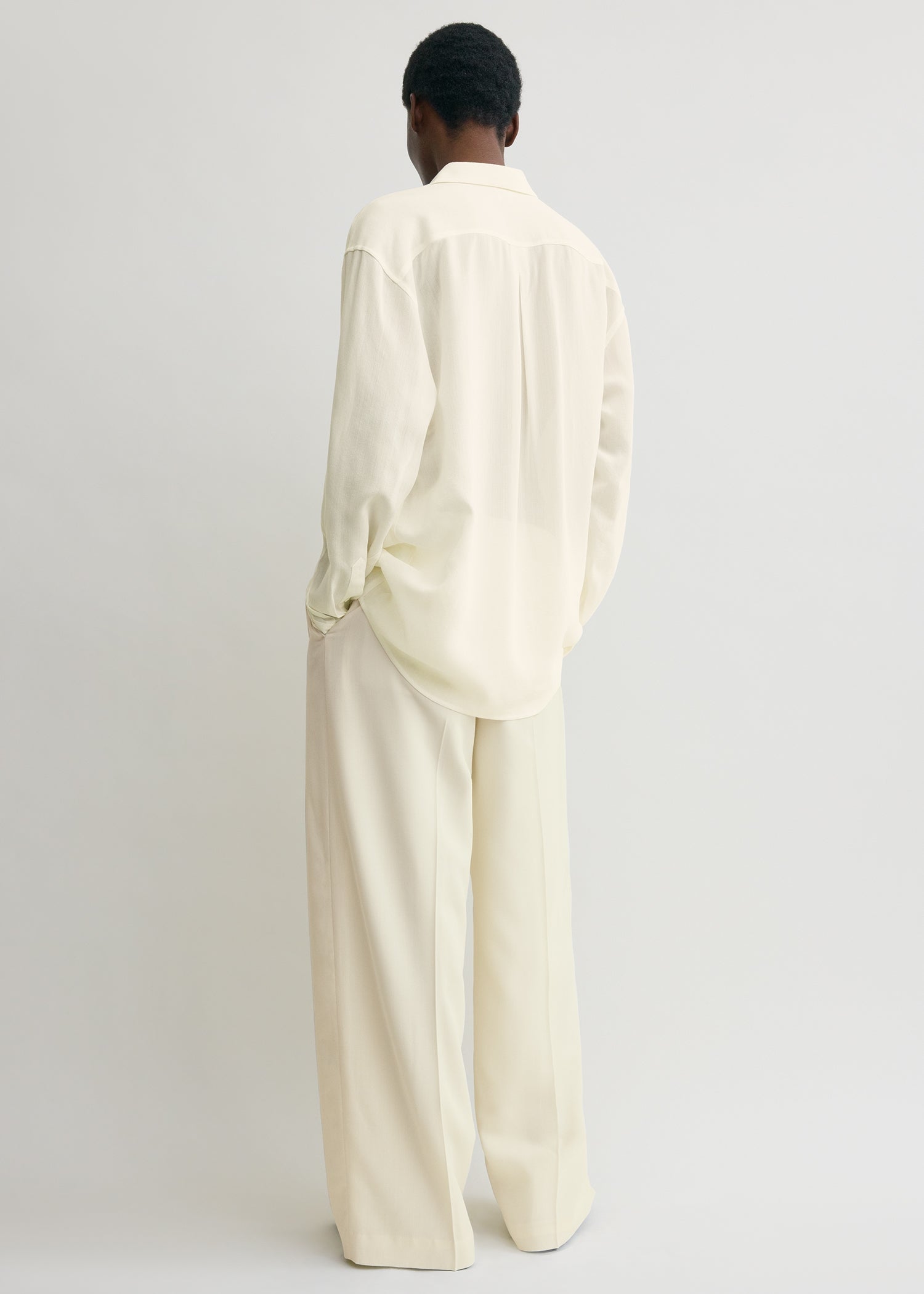 Classic crepe shirt milk