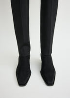 Suede city boots black
