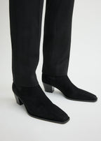 Suede city boots black