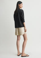 Monogram silk pj shorts ivory