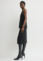 Chiffon slip skirt black