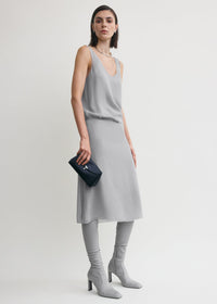 Chiffon slip skirt light grey