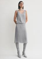 Chiffon slip skirt light grey