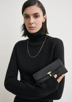 T-lock leather wallet black
