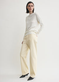 Relaxed twisted trousers sand