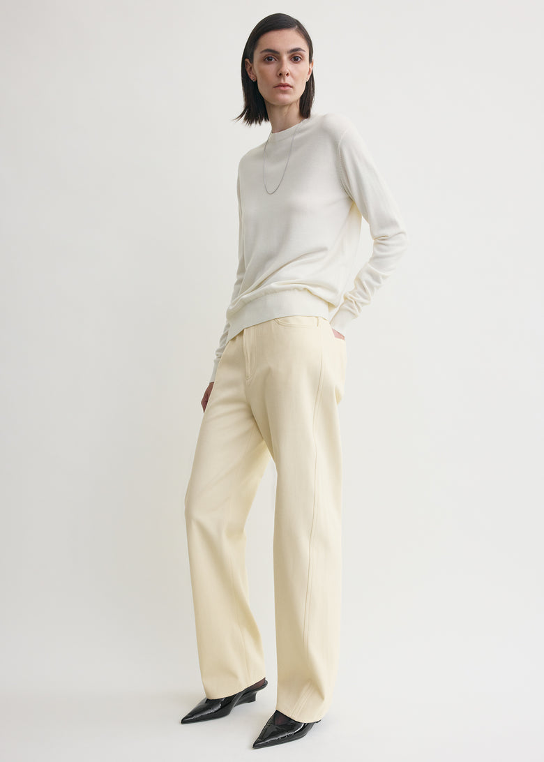 Relaxed twisted trousers sand