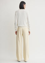 Relaxed twisted trousers sand