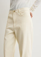 Relaxed twisted trousers sand