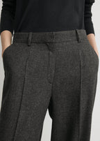 Wide flannel trousers charcoal petite
