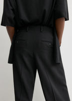 Wide fluid trousers black