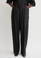 Wide fluid trousers black