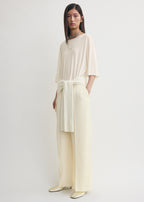 Wide fluid trousers ecru petite