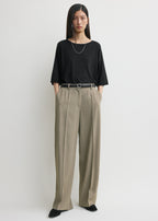 Wide fluid trousers taupe petite