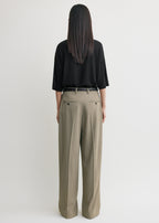 Wide fluid trousers taupe
