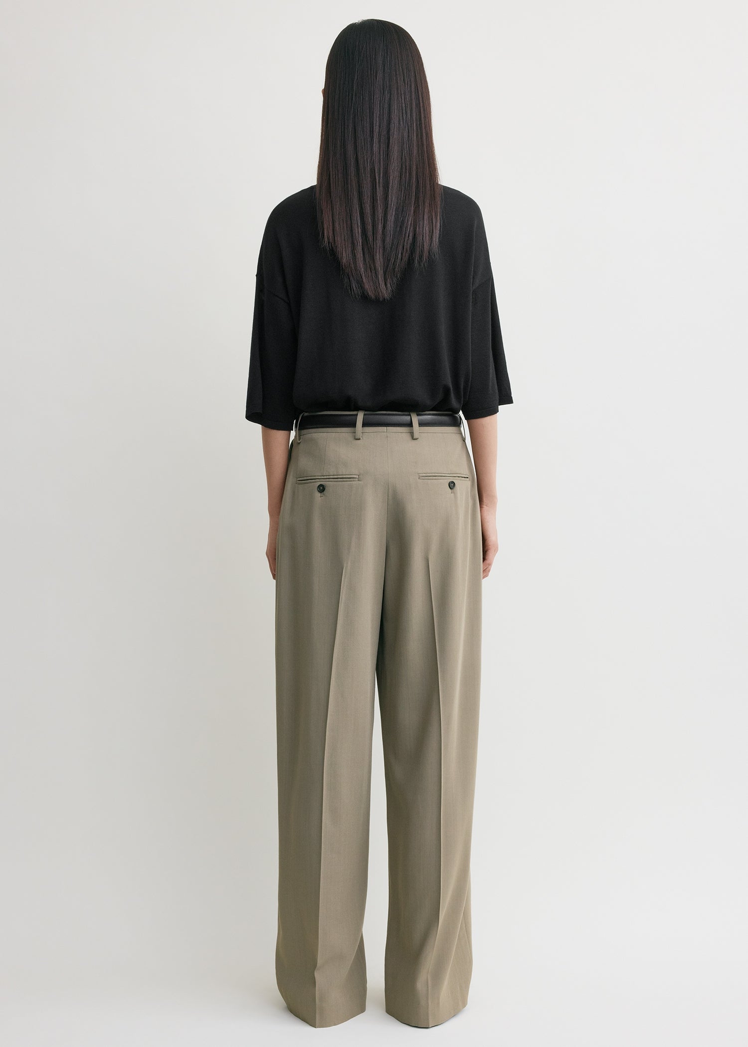 Wide fluid trousers taupe petite