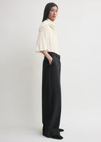 Wide tailored trousers black