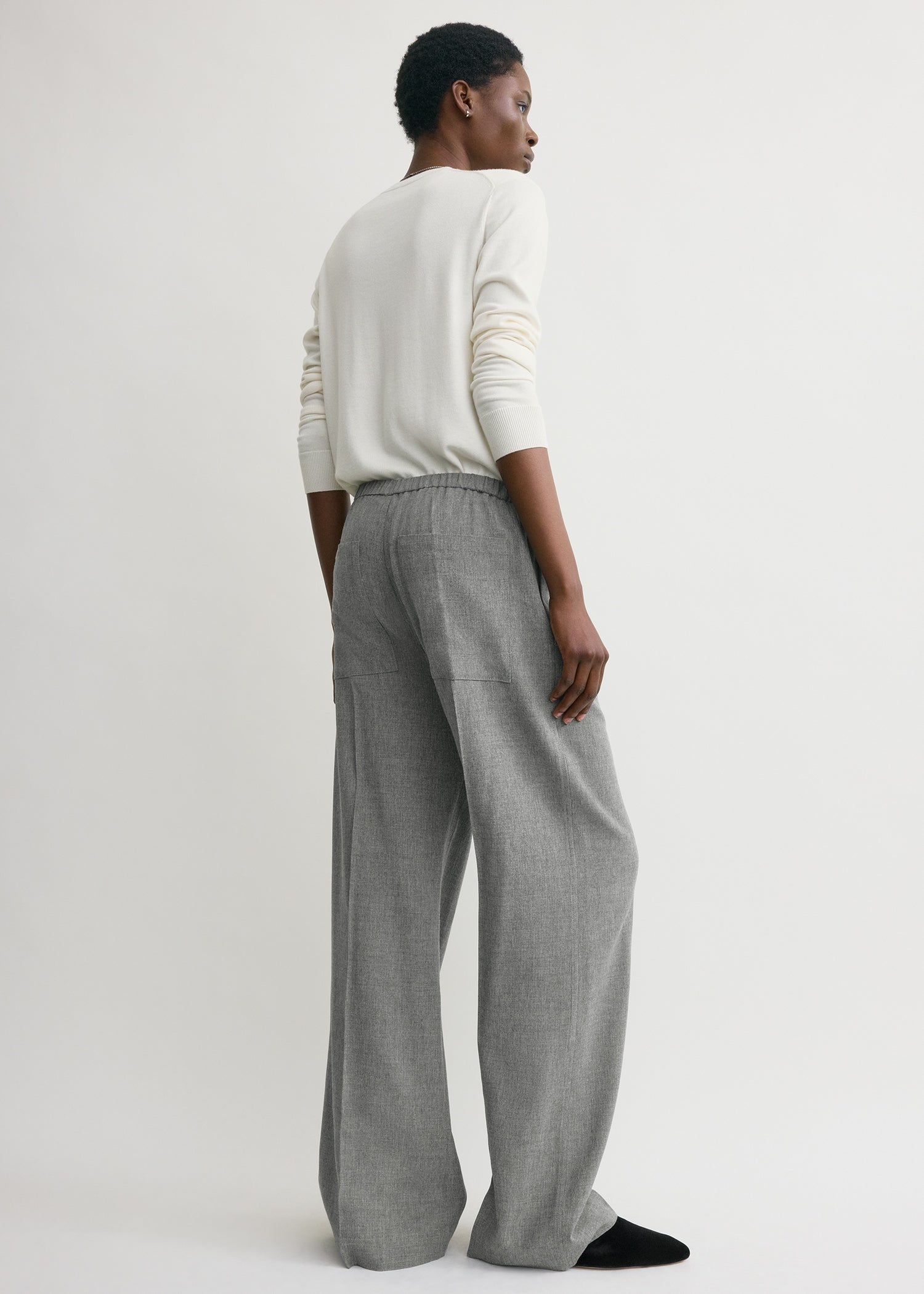 Fluid winter trousers mid grey