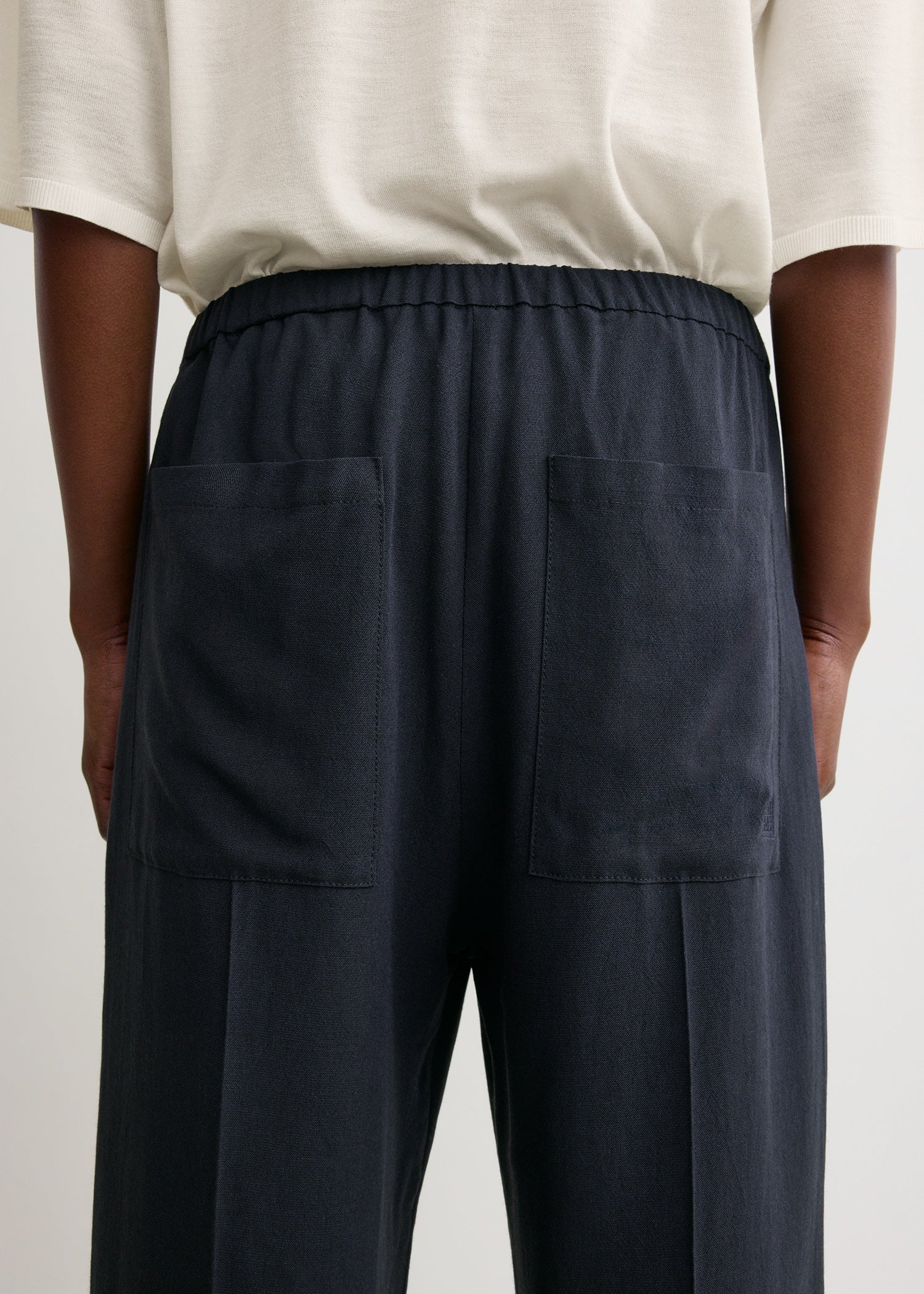 Fluid winter trousers navy