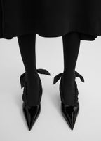 Scarf naplack slingbacks black