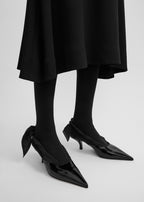Scarf naplack slingbacks black