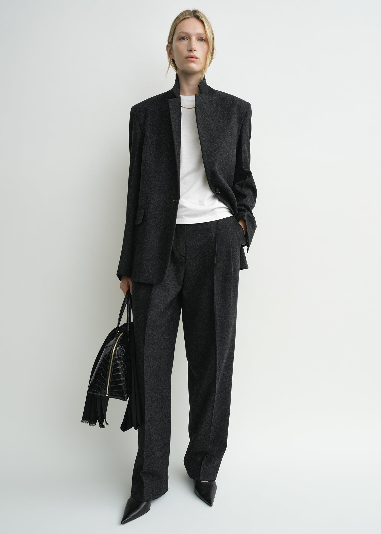 Tailored blazer charcoal petite
