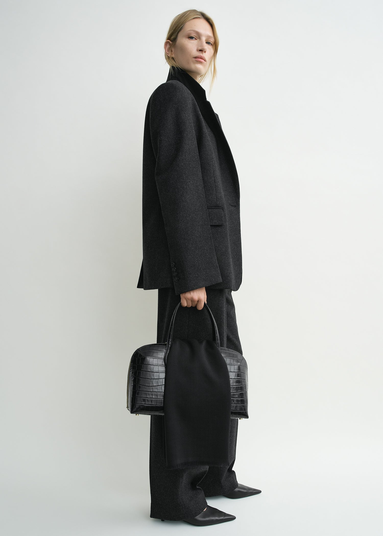 Tailored blazer charcoal