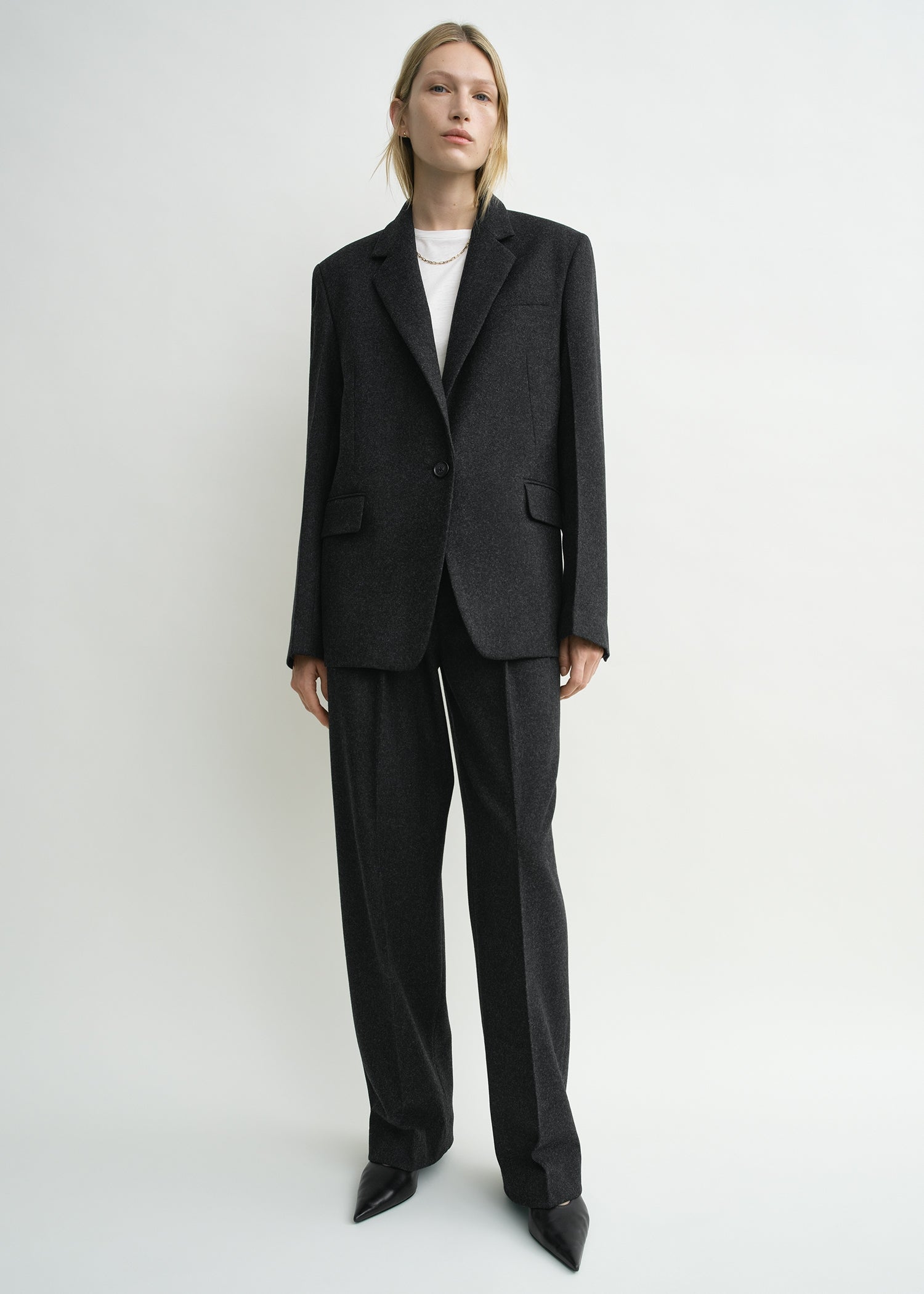 Tailored blazer charcoal