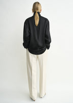 Slouch-neck blouse black