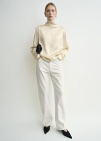 Slouch-neck blouse ecru