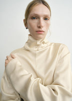 Slouch-neck blouse ecru
