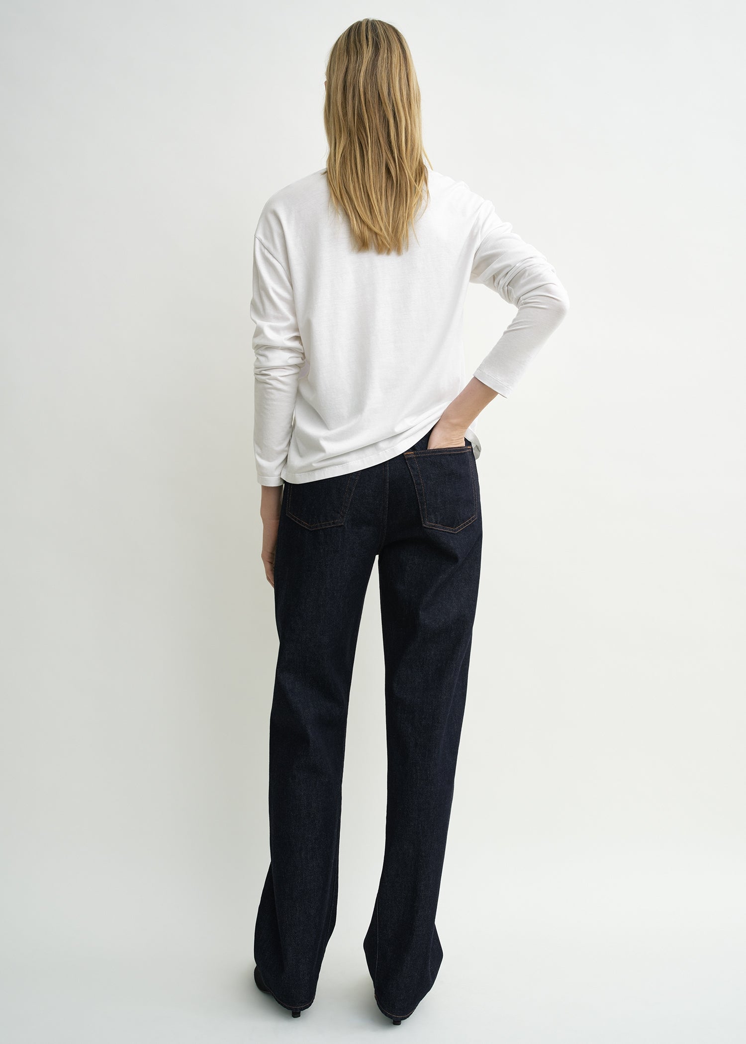 Twisted seam denim full length rinsed blue – TOTEME