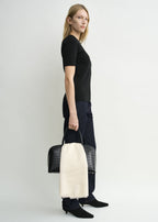 Compact knit tee black