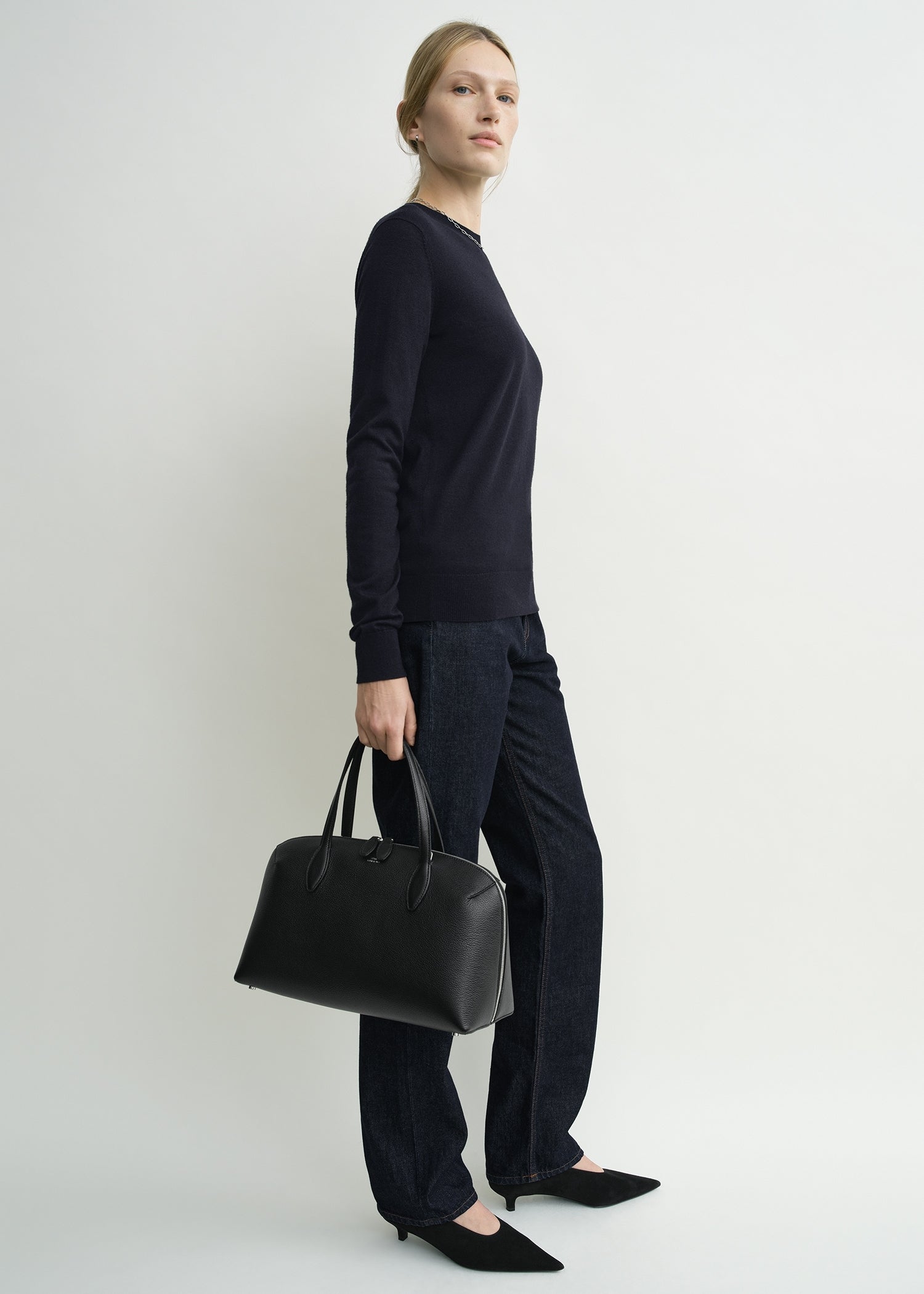 Fine crew knit midnight – TOTEME