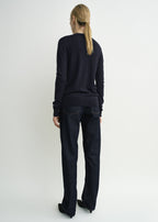 Fine crew knit midnight