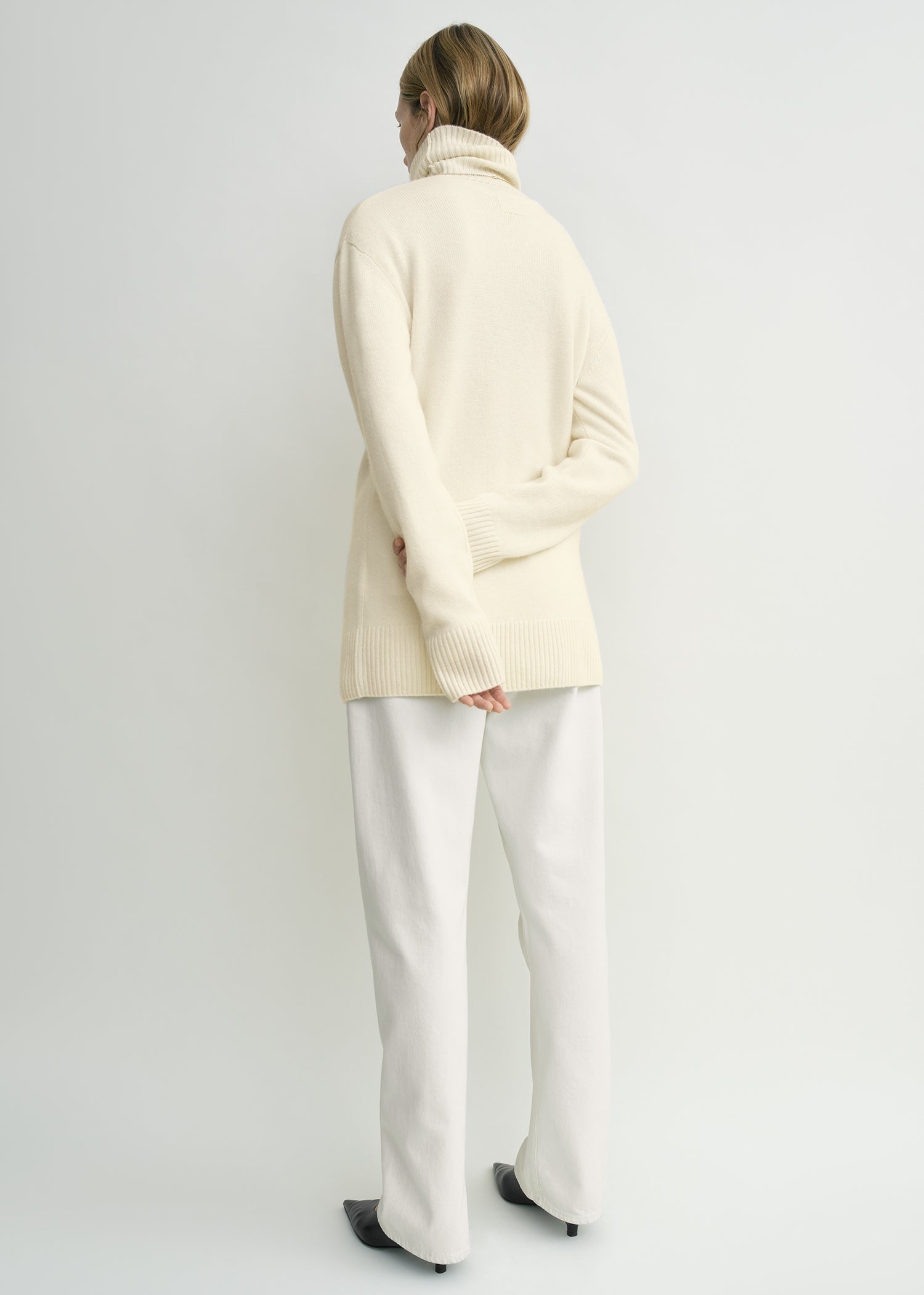 Cashmere turtleneck ecru