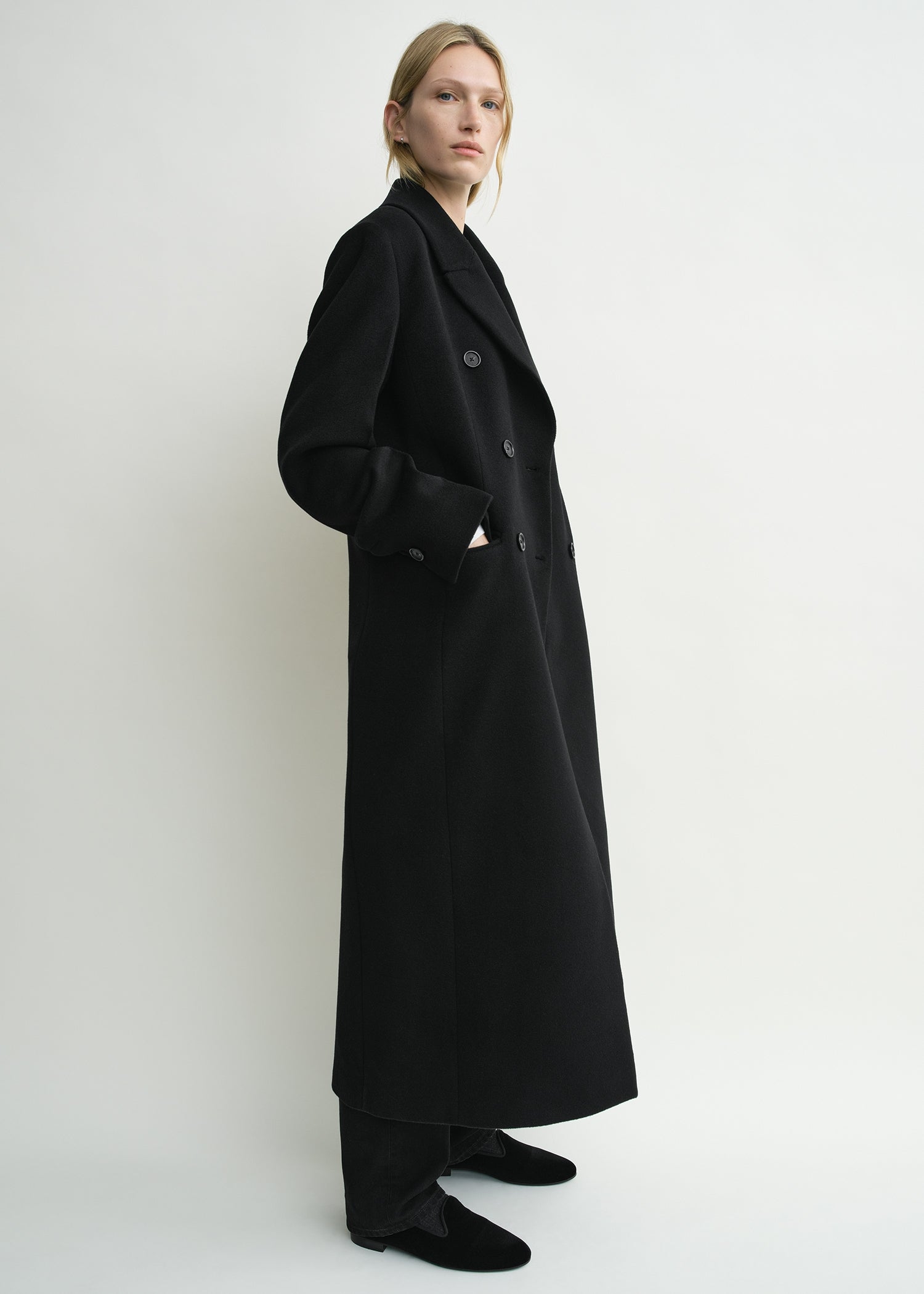 Broad coat black petite