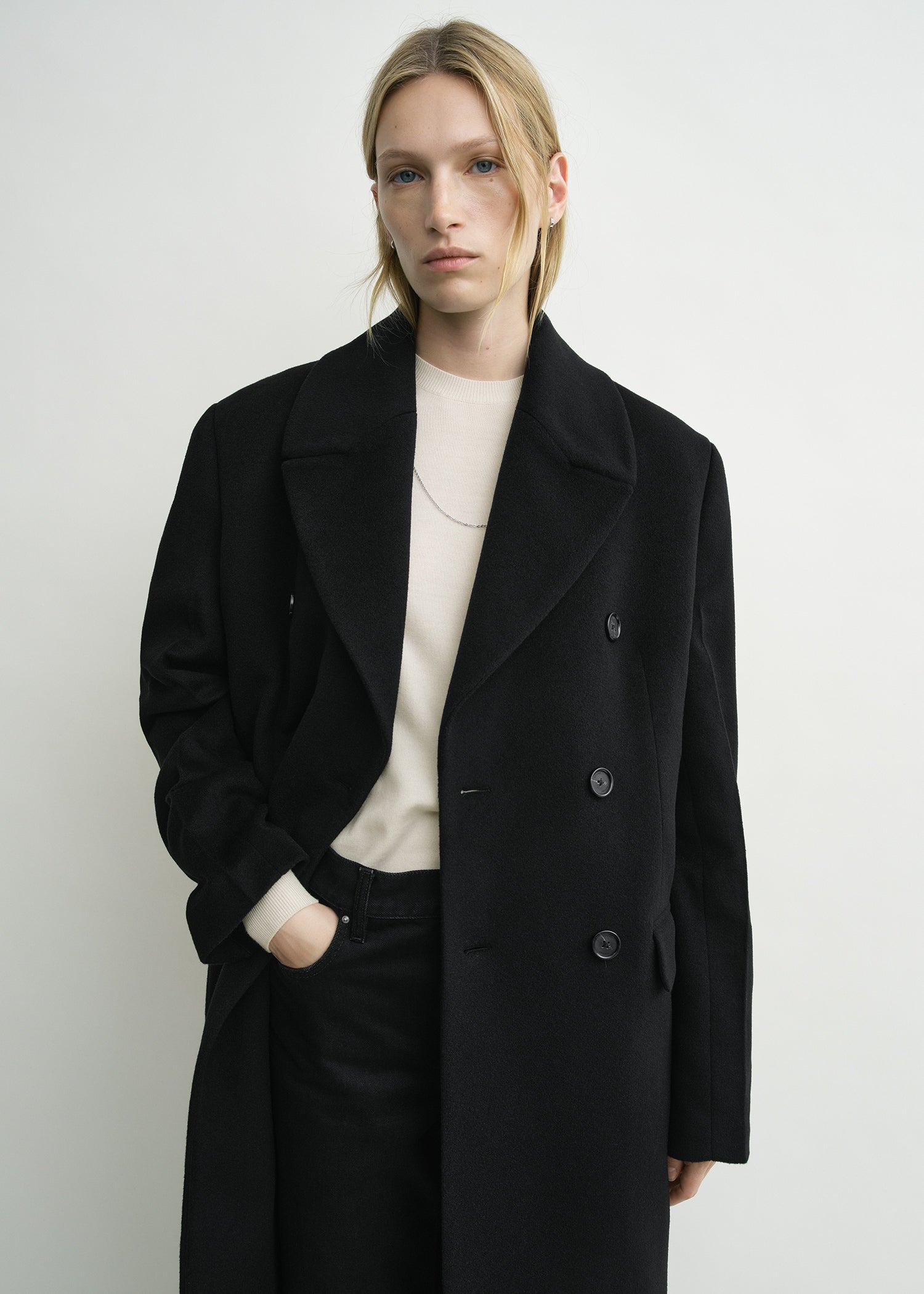 Broad coat black petite