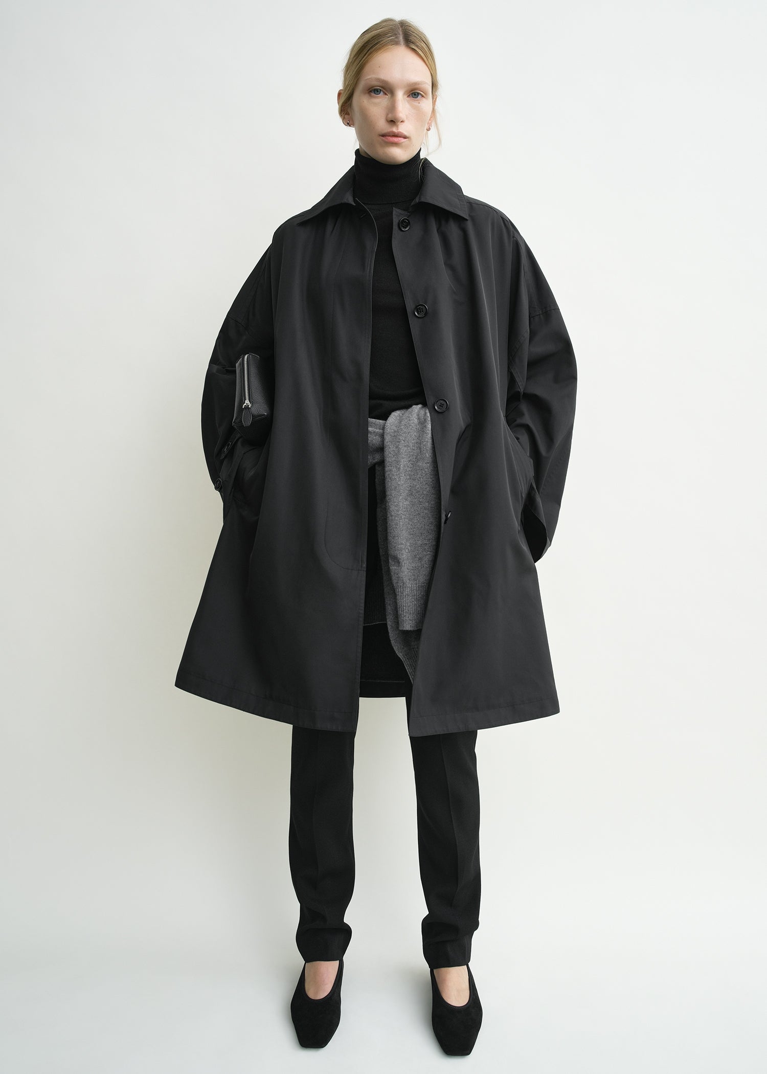 Car coat black petite