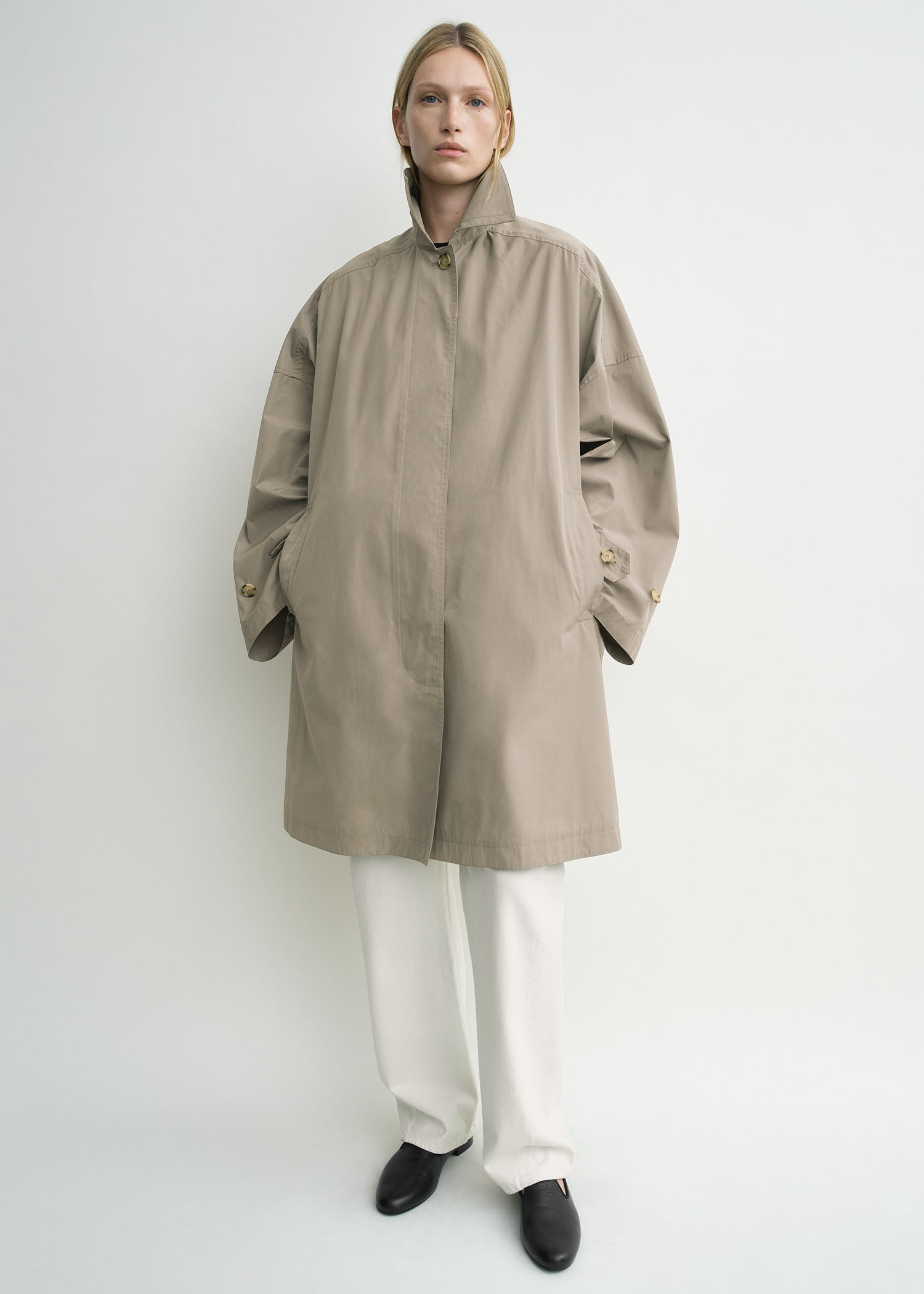 Car coat taupe petite