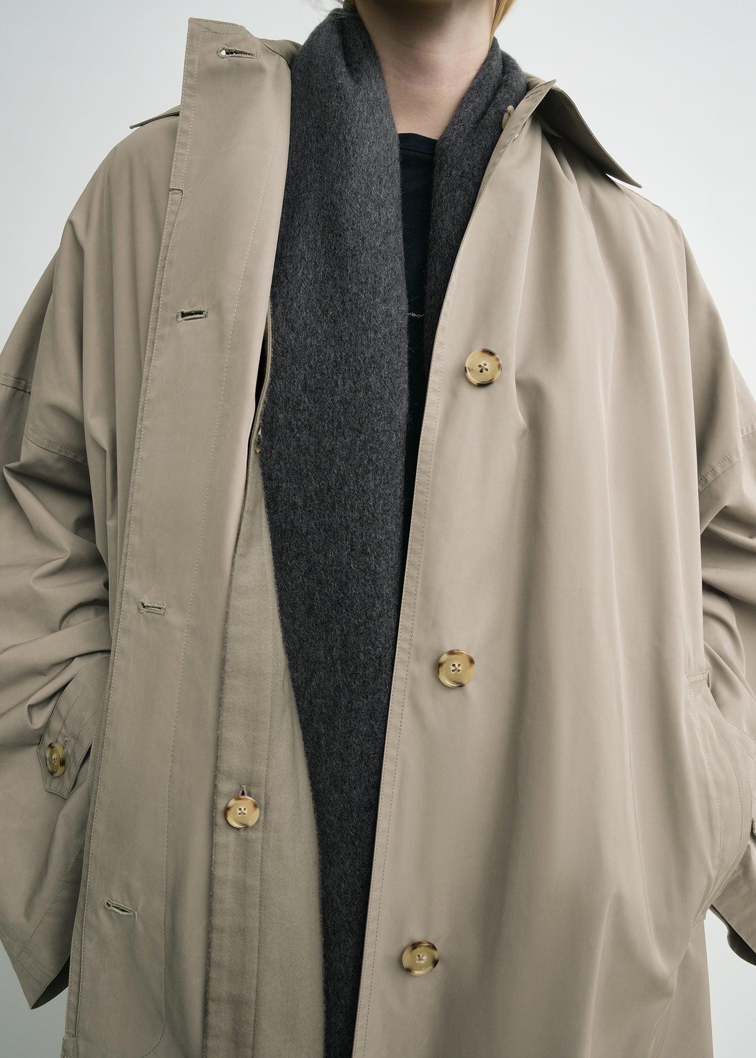 Car coat taupe petite