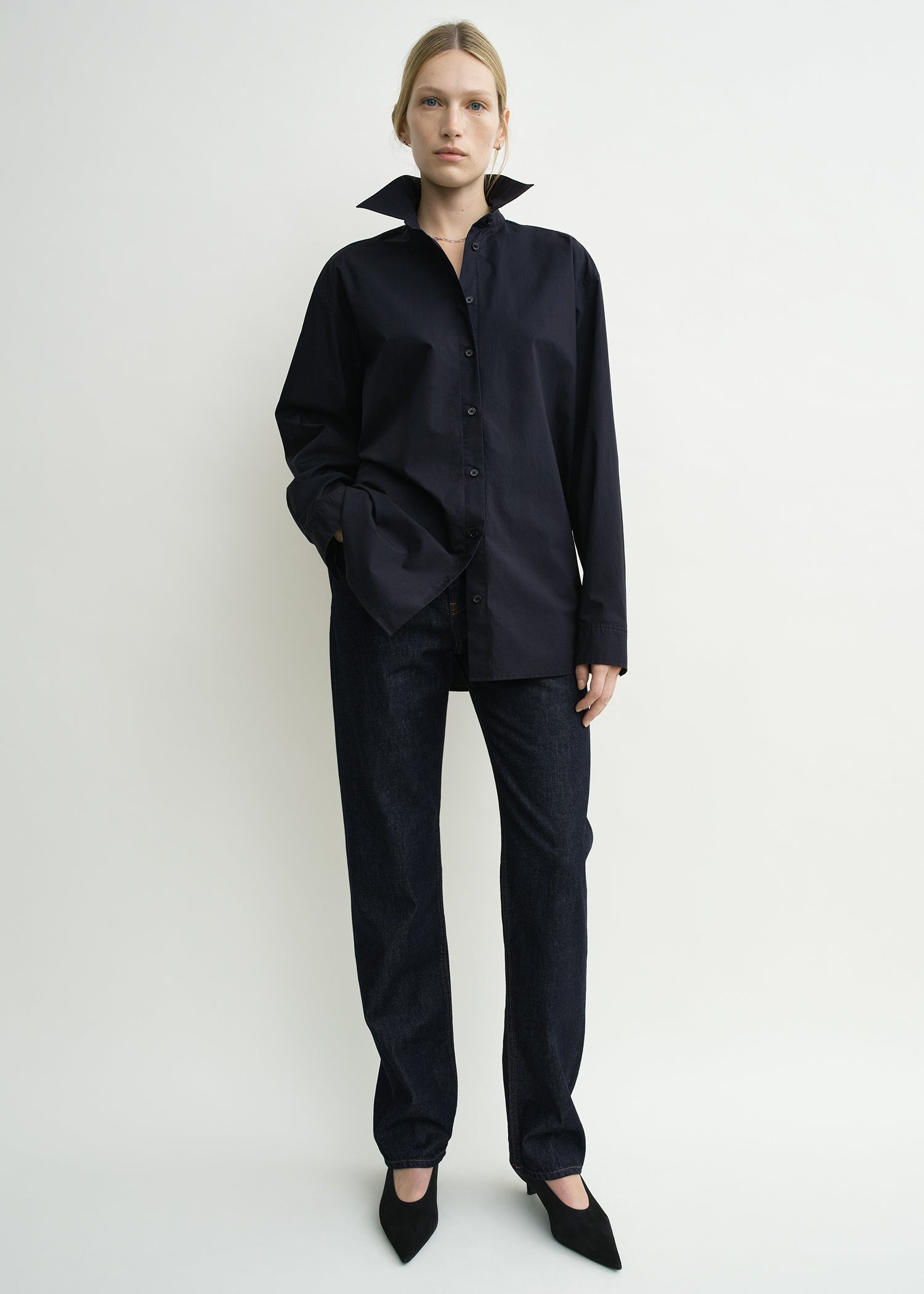 Classic tumbled shirt midnight