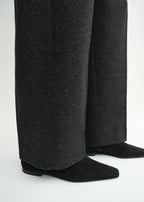 Zipped suede chelsea boots black