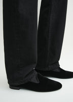 Velvet loafers black