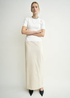Light wool skirt ecru