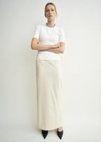 Light wool skirt ecru petite