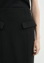Pocket suit skirt black petite