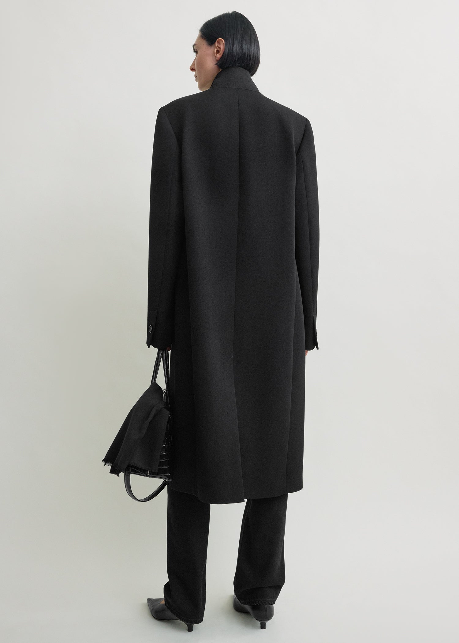 Classic tailored coat black