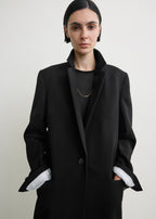 Classic tailored coat black petite