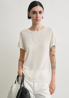 Silk tee ecru